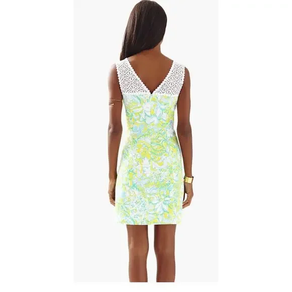 Lilly Pulitzer Sofia Dandelion Yellow Beach Gypsies Lace Shift Dress 12 - Picture 4 of 11